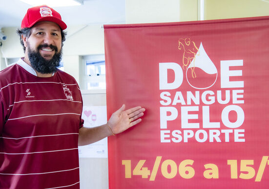 Campanha Doe Sangue pelo Esporte espera receber mais de duas mil doações em Curitiba. - Na imagem, Gabriel Cristino da Silva, presidente do Curitiba Rugby Clube.  
Curitiba, 14/06/2024. 
Foto: Levy Ferreira/SMCS