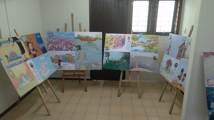 Exposição infantil narra Cores da imaginação no Mercado Central da Matriz em Curitiba. 
Foto: Divulgação