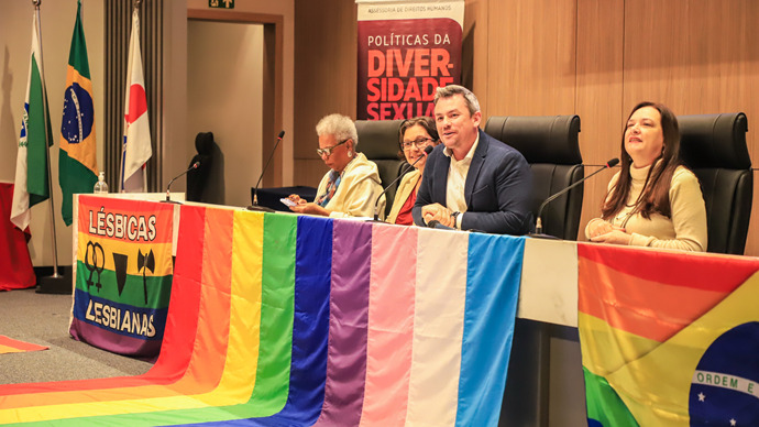 Abertura do Seminário Orgulhe-se!,  sobre o acesso das pessoas LGBTI+ às políticas públicas municipais, na sede da OAB-PR. Curitiba, 28/06/2024. Foto: José Fernando Ogura/SMCS