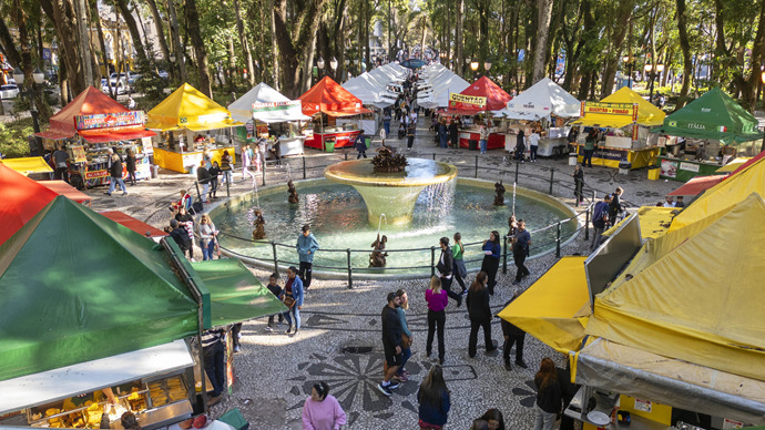 Tradicional Feira de Inverno de Curitiba, na Praça Osório. Curitiba, 02/07/2024. Foto: Ricardo Marajó/SMCS